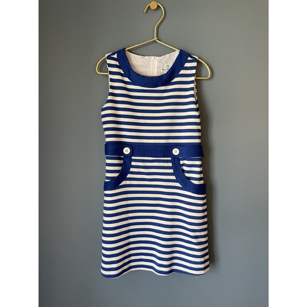 Florence Eiseman Blue Stripe Dress‎